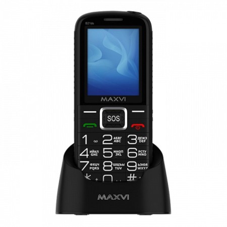 Cell phone Maxvi B21DS, 2.4 ", 1.3MP, Microsd, 2SIM, FM, SOS, Doc. Station, 1600 Mach, Black-4