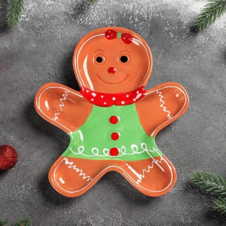 Блюдо Доляна «Пряник» 21,7×18,5 см-1