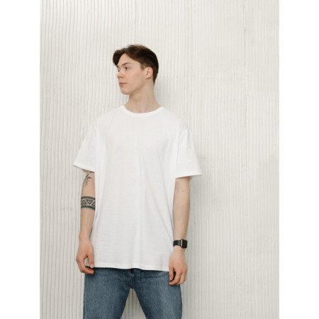 T-shirt male, size 60-62, white color-1