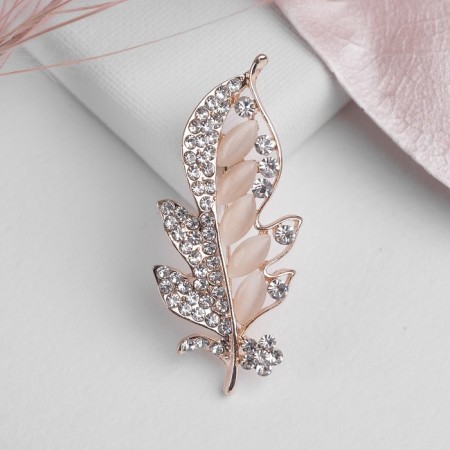 Brooch "Solo" twig, color in gold-1