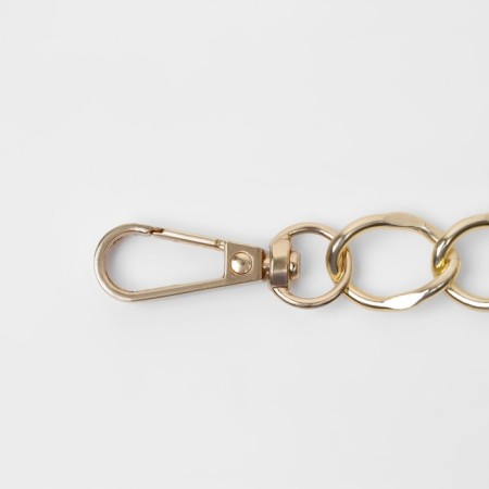A chain for a bag, with carbines, metal, 19 × 15 mm, 120 cm, gold color-1