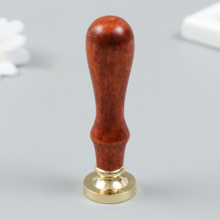 Printing for wax with a wooden handle "Book and ink" 9x2.5x2.5 cm-2