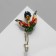 Brooch "Bird" bright with pearls, colored in gold