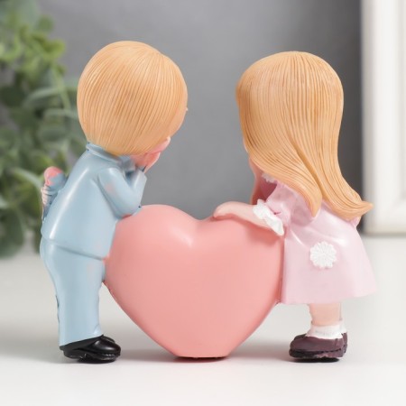 Polystone souvenir "kids with heart" 3.5x10.5x9.5 cm-2