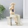 Polystone souvenir "Mom with her daughter, with lavender sit on the bench" 12.5x9.5x17.5 cm