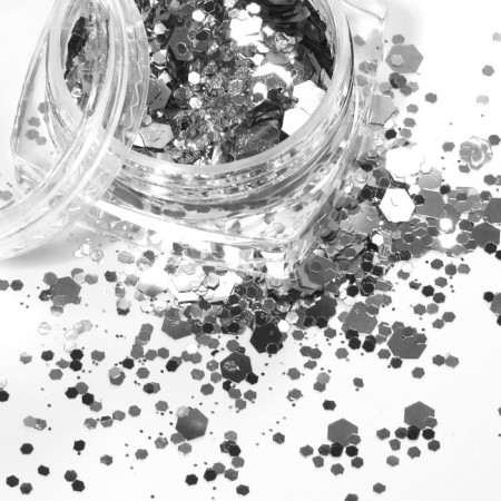 Sparkles for decor, large/small, silver color-2