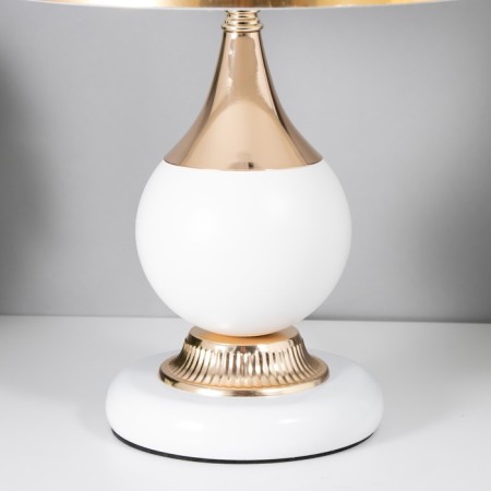 RIMINOM table lamp 1x60W E27 with white-gold 24.5x24.5x40.5 cm Risalux-3