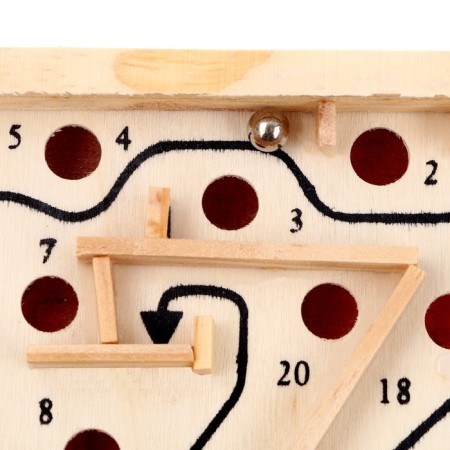 Labyrinth puzzle, 20 holes, ball in the kit-1