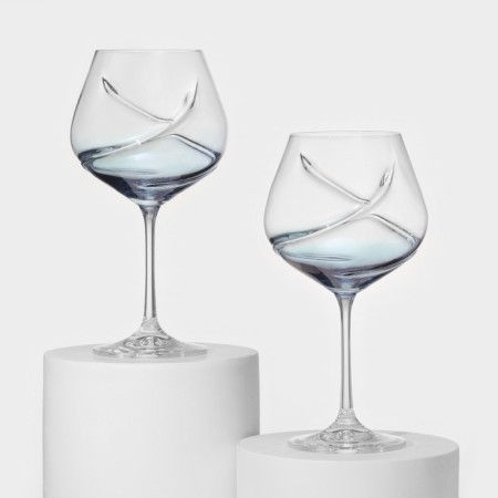 A set of glass glasses for the wine "Turbulence", 570 ml, 2 pcs