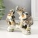 Polystone souvenir "Elephants on a stone with blankets with cave drawings" 11x11x3.5 cm