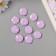 Acrylic beads "Flat crumpled circle" Lilac 2.5x2.5x0.6 cm