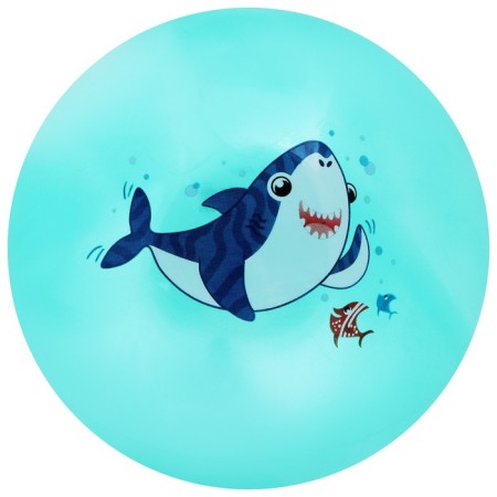Children's ball "Shark" 22 cm, 60 g, turquoise color-3