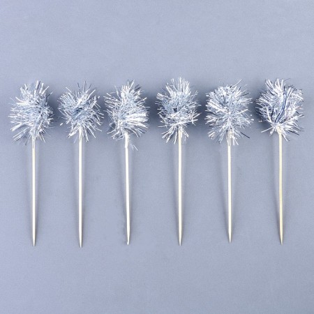Skewer for Canapes "Fluff", in a set of 6 pieces, color silver-1