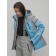 Ski jacket female winter, size 56, blue color