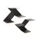 Pan-column "Italian", 2 pcs, black, metal thickness 2 mm, 39 x 16 x 25 cm