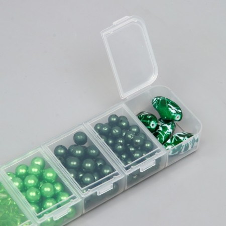 Acrylic beads "Green Mix" 8,10.15 mm, (300 +/- 4pcs)-1