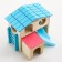 Home for rodents with a slide, wood 17.2 x 15.8 x 16.2 cm