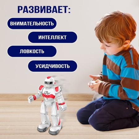 Robot Radio -controlled IQ Bot Gravitone, Russian voicing, red color-3