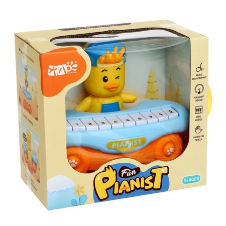 Musical piano "duckling", 10 keys, works from batteries-7