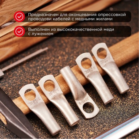 Tip of copper puddled tml -r 2.5–6 (2.5mm² - Ø6mm) (in package. 10 pcs.) Rexant-1