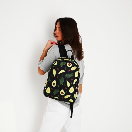 School backpack "Avocado", 27x14x38, lightning department, n/pocket, black color-7
