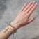 Bracelet Metal “Chain” Two threads cross, color gold, 17 cm