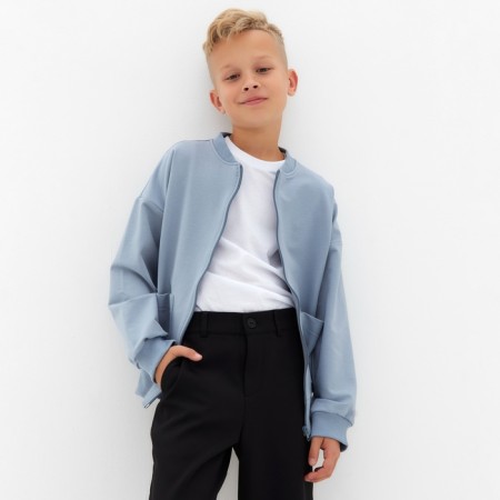 Pants for the boy Minaku: School Collection, Black Color, Height 140 cm-5
