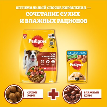 Pedigree dry food for dogs of small breeds, beef, 600 g-8