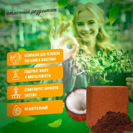 Coconut substrate geoplastboard briquette 70 liters-2