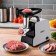 KitFort KT-2117, 300 W meat grinder, 1.2 kg/min, 3 nozzles, reverse, white and black