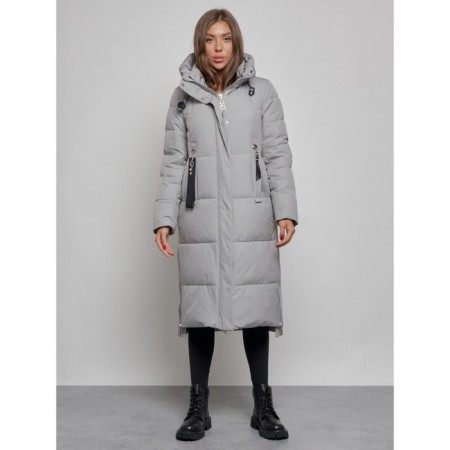 Coat insulated winter female, size 44, color gray color