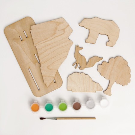 Wood painting "Forest Walk", souvenir-2