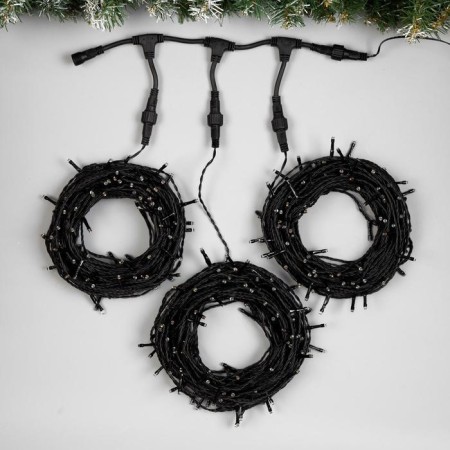Garland "Clip-Light" 3 threads of 20 m, IP44, UMS, dark thread, 399 LED, glow of multi, 8 modes, 24 V-1