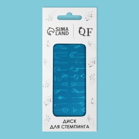 Stamping plate Metal “lines and patterns”, 12 × 6 cm-3