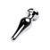 Anal plug Metal by toyfa, silver, diamond, 10 cm, d = 3 cm