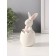 Souvenir Ceramics "White Rabbit with a bow in the shell" 5x7.5x13.5 cm