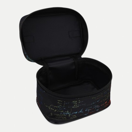 Cosmetic bag with lightning, black color-2