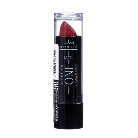 Lipstick Jeanmishel Satin Cream Texture tone 19 burgundy, 14 g