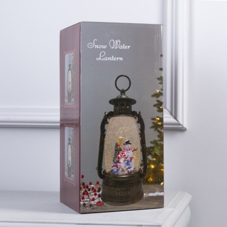 LED figure “Lantern with children and a Christmas tree” 15 × 30 × 12.5 cm, plastic, AAX3 batteries (not complete), USB, glow warm white-5
