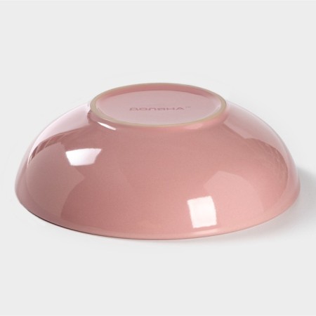 Bowl of ceramic shade "pastel", 700 ml, d = 18 cm, pink color-2