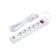 Duwi network filter, 5 outlets, 5 m, 10 A, PVS 3x0.75 mm2, with salary, 2 usb, with curtains, white