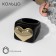 Ring "Heart" is wide, black color, size 18.5