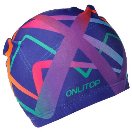 Шапочка для плавания взрослая ONLYTOP, тканевая, обхват 54-60 см-11