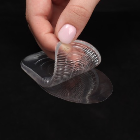 Shoes for shoes, with a tread, adhesive, silicone, 8.7 × 5.7 cm, pair, color transparent-3