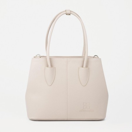 Bag-tout El Masta with a zipper, beige color