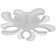 Chase with DND "SORRENTO" LED 45W 3 modes 3000-6000K white 63x63x8 cm Bayerlux