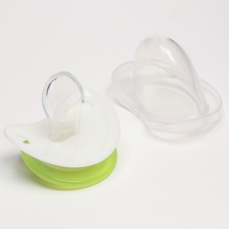 Orthodontic dummy nipple, silicone, from 0 months, with a cap, "cat"-6