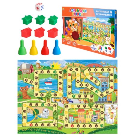 Board game "Cat House", 2-4 players, 3+