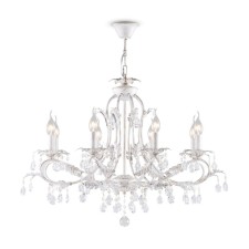 Люстра Freya FR3040-PL-08-WG Dezi, 820х820х1150 мм, E14, 8х60Вт, цвет белый с золотом