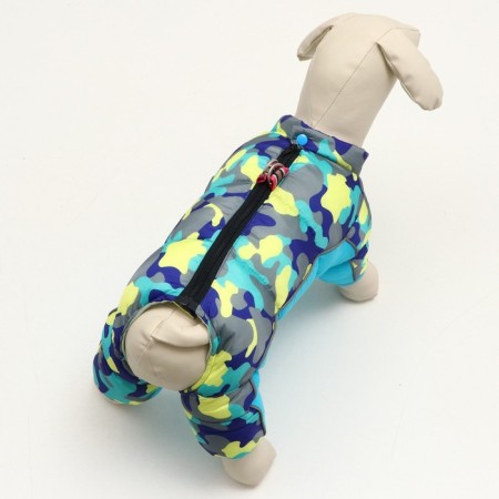 The overalls printed with the lock on the back, size 8 (DS 23 cm, og 30, Osh 22 cm), blue-2